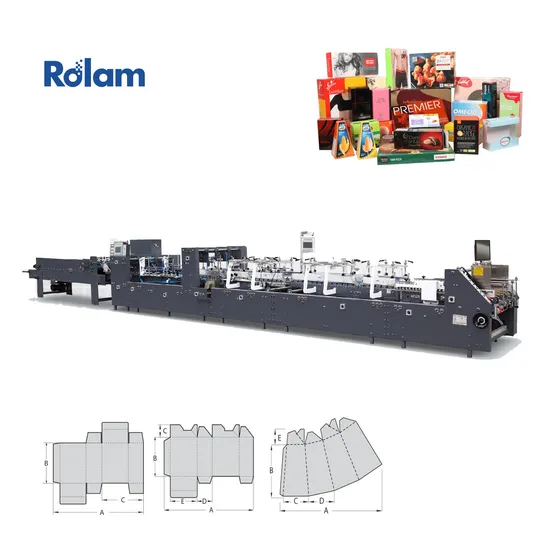 300m/Min Rolam as Pre-Fold Automatic Crash Lock Bottom 3 Points Folder Gluer