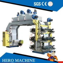 Plastic Bag Flexo Printing Machine 6 4 Color Label Doctor Blade Flexo Printing Machine Print Paper